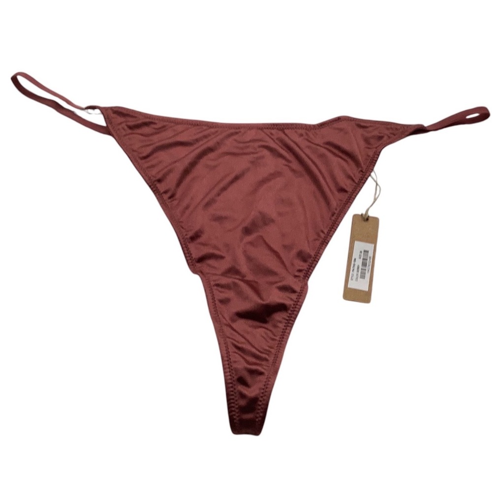 Skims Fits Everybody Micro Thong‎ Umber Red Brown Stretch Panty New 3X